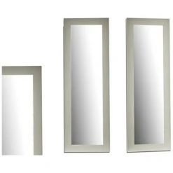 BRICOMARTEAU Miroir Mural Bois Blanc (1,5 X 154,5 X 52,5 Cm)