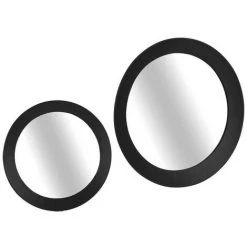 BRICOMARTEAU Miroir Mural Verre Noir Métal (90 X 8 X 90 Cm) -Miroir Soldes Boutique 65995814 2