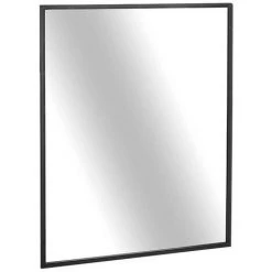 BRICOMARTEAU Miroir Mural Verre Noir Métal (90 X 2 X 110 Cm)