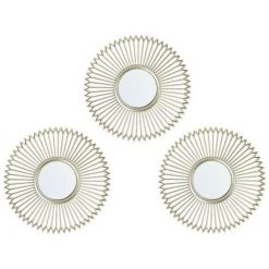 BRICOMARTEAU Miroir Mural Plastique Champagne (25 X 1,5 X 25 Cm) (3 Pcs) 6 BRICOMARTEAU Miroir Mural Plastique Champagne (25 X 1,5 X 25 Cm) (3 Pcs) -Miroir Soldes Boutique 65995849 2