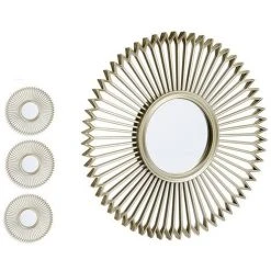 BRICOMARTEAU Miroir Mural Plastique Champagne (25 X 1,5 X 25 Cm) (3 Pcs) 7 BRICOMARTEAU Miroir Mural Plastique Champagne (25 X 1,5 X 25 Cm) (3 Pcs) -Miroir Soldes Boutique 65995849 3