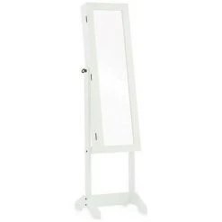 BRICOMARTEAU Miroir Porte-bijoux Blanc Bois MDF (36 X 140 X 36,5 Cm)