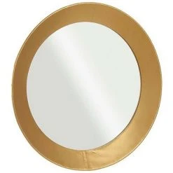 BRICOMARTEAU Miroir Mural Verre Doré Métal (80 X 7,5 X 80 Cm)