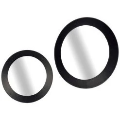 BRICOMARTEAU Miroir Mural Verre Noir Métal (80 X 7,5 X 80 Cm) -Miroir Soldes Boutique 66007261 2