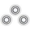 BRICOMARTEAU Miroir Mural Epis Plastique Noir/Argenté (25 X 1,5 X 25 Cm) (3 Pcs) -Miroir Soldes Boutique 66007322 1