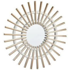 BRICOMARTEAU Miroir Mural Epis Blanc/Or Plastique (25 X 1,5 X 25 Cm) (3 Pcs) -Miroir Soldes Boutique 66007452 3