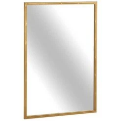 BRICOMARTEAU Miroir Mural Verre Doré Métal (60 X 2 X 90 Cm)