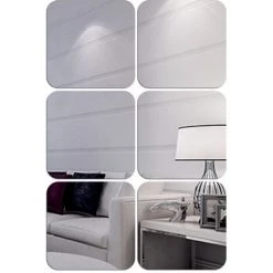 ZHUOXUAN 6 Pièces Moderne Acrylique Arrondi Carré Décoration Murale Miroir Stickers Muraux Pour Salon Chambre Décor à La Maison