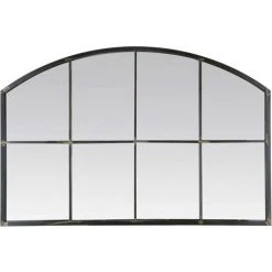 DRAWER Miroir De Style Indus En Arc 120x80cm - Arcy - Couleur - Noir