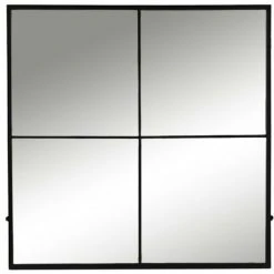 POMAX Miroir Verrière En Métal 80x80cm - Palace - Couleur - Noir