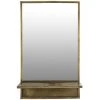 DRAWER Miroir Rectangulaire En Laiton Avec étagère - Feyza - Couleur - Laiton 2 DRAWER Miroir Rectangulaire En Laiton Avec étagère - Feyza - Couleur - Laiton -Miroir Soldes Boutique 66341783 1