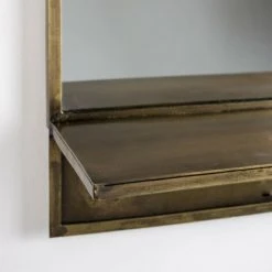 DRAWER Miroir Rectangulaire En Laiton Avec étagère - Feyza - Couleur - Laiton 10 DRAWER Miroir Rectangulaire En Laiton Avec étagère - Feyza - Couleur - Laiton -Miroir Soldes Boutique 66341783 4