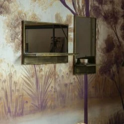 DRAWER Miroir Rectangulaire En Laiton Avec étagère - Feyza - Couleur - Laiton 11 DRAWER Miroir Rectangulaire En Laiton Avec étagère - Feyza - Couleur - Laiton -Miroir Soldes Boutique 66341783 5