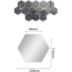 Stickers Muraux Miroir, 24 Miroirs Acryliques Amovibles Argentés, Miroirs De Décoration Murale Bricolage, Appliques Murales De Couleur, Couloir, Salon, Miroirs Décoratifs De Chambre (argent, 126*110*63mm)——Adélala 8 Stickers Muraux Miroir, 24 Miroirs Acryliques Amovibles Argentés, Miroirs De Décoration Murale Bricolage, Appliques Murales De Couleur, Couloir, Salon, Miroirs Décoratifs De Chambre (argent, 126*110*63mm)——Adélala -Miroir Soldes Boutique 66385739 2