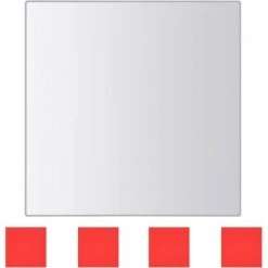 VidaXL Carreau De Miroir 8 Pcs Multi-forme Verre - Argent -Miroir Soldes Boutique 6660880 5