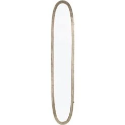 LES TENDANCES Miroir Ovale En Aluminium Bronze Clair Amina