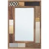 LES TENDANCES Miroir En Bois Recyclé Multicolore Domi L 100 Cm -Miroir Soldes Boutique 66753324 1