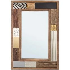 LES TENDANCES Miroir En Bois Recyclé Multicolore Domi L 100 Cm
