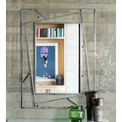LES TENDANCES Miroir Rectangulaire En Acier Inoxydable Argent Rani L 90 Cm -Miroir Soldes Boutique 66753639 2