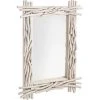 LES TENDANCES Miroir Rectangle En Branches Teck Blanc Sary L 90 Cm 2 LES TENDANCES Miroir Rectangle En Branches Teck Blanc Sary L 90 Cm -Miroir Soldes Boutique 66753964 1