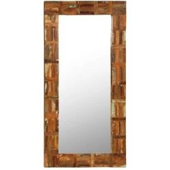 VIDAXL Miroir Mural Bois De Récupération Massif 60 X 120 Cm - Brun - Maison Et Jardin - Décorations - Miroirs - Brun - Brun