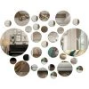 WAVE Miroir Stickers Muraux, 30pcs Rond Miroir Mural Adhésif 3D Décoratif Amovible Décor Art Cercle Auto-Adhésif DIY Miroir Autocollant Mural Rond Pour Salon Cuisine Chambre Bureau TV Fond Décoration -Miroir Soldes Boutique 66826993 1