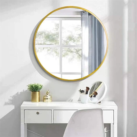 WAHAISON Miroir Rond En Verre 40x40cm HD Miroir Mural Avec Cadre Métal Carré Pour Vanité, Salle De Bain,Salon Chambre (Noir) … 3 WAHAISON Miroir Rond En Verre 40x40cm HD Miroir Mural Avec Cadre Métal Carré Pour Vanité, Salle De Bain,Salon Chambre (Noir) …
