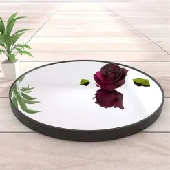 WAHAISON Miroir Rond En Verre 40x40cm HD Miroir Mural Avec Cadre Métal Carré Pour Vanité, Salle De Bain,Salon Chambre (Noir) … 11 WAHAISON Miroir Rond En Verre 40x40cm HD Miroir Mural Avec Cadre Métal Carré Pour Vanité, Salle De Bain,Salon Chambre (Noir) … -Miroir Soldes Boutique 66977638 5