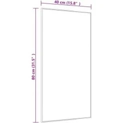 Miroir De Porte Noir 40x80 Cm Verre Et Aluminium VidaXL - Noir -Miroir Soldes Boutique 67072438 3