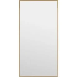 Miroir De Porte Doré 30x60 Cm Verre Et Aluminium VidaXL - Or