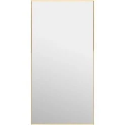 Miroir De Porte Doré 50x100 Cm Verre Et Aluminium VidaXL - Or