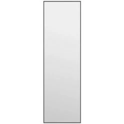 Miroir De Porte Noir 30x100 Cm Verre Et Aluminium VidaXL - Noir