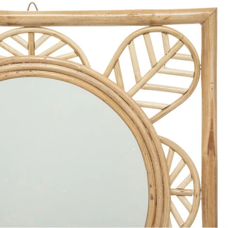 Atmosphera - Miroir Mural En Rotin 52 X 52 Cm - Naturel 4 Atmosphera - Miroir Mural En Rotin 52 X 52 Cm - Naturel – Image 2