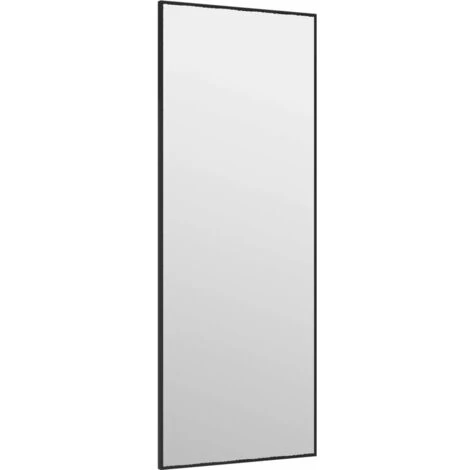 TRUE DEAL Miroir De Porte Noir 30x80 Cm Verre Et Aluminium 5 TRUE DEAL Miroir De Porte Noir 30x80 Cm Verre Et Aluminium – Image 3