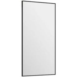 TRUE DEAL Miroir De Porte Noir 30x60 Cm Verre Et Aluminium -Miroir Soldes Boutique 67296490 3