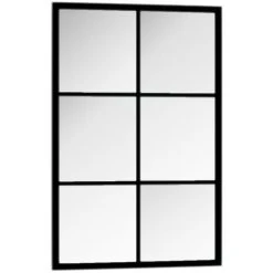 TRUE DEAL Miroir Mural Noir 60x40 Cm Métal -Miroir Soldes Boutique 67296737 3