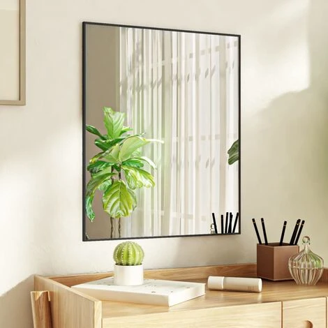 TRUE DEAL Miroir De Porte Noir 50x60 Cm Verre Et Aluminium 3 TRUE DEAL Miroir De Porte Noir 50x60 Cm Verre Et Aluminium