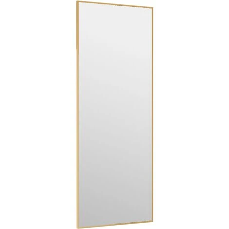 TRUE DEAL Miroir De Porte Doré 30x80 Cm Verre Et Aluminium 5 TRUE DEAL Miroir De Porte Doré 30x80 Cm Verre Et Aluminium – Image 3