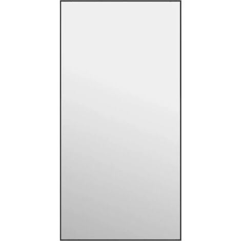 TRUE DEAL Miroir De Porte Noir 50x100 Cm Verre Et Aluminium 4 TRUE DEAL Miroir De Porte Noir 50x100 Cm Verre Et Aluminium – Image 2