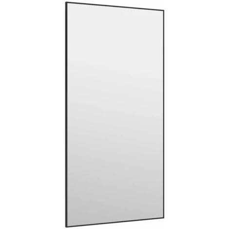 TRUE DEAL Miroir De Porte Noir 50x100 Cm Verre Et Aluminium 5 TRUE DEAL Miroir De Porte Noir 50x100 Cm Verre Et Aluminium – Image 3