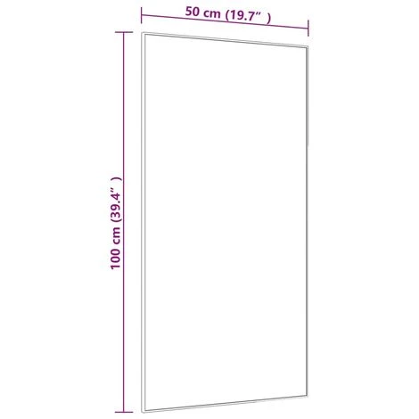 TRUE DEAL Miroir De Porte Noir 50x100 Cm Verre Et Aluminium 6 TRUE DEAL Miroir De Porte Noir 50x100 Cm Verre Et Aluminium – Image 4