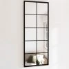 TRUE DEAL Miroir Mural Noir 100x40 Cm Métal 1 TRUE DEAL Miroir Mural Noir 100x40 Cm Métal -Miroir Soldes Boutique 67297798 1