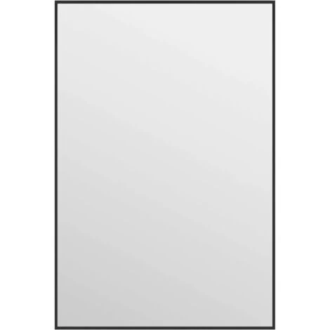 TRUE DEAL Miroir De Porte Noir 40x60 Cm Verre Et Aluminium 4 TRUE DEAL Miroir De Porte Noir 40x60 Cm Verre Et Aluminium – Image 2