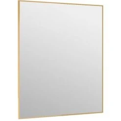 TRUE DEAL Miroir De Porte Doré 50x60 Cm Verre Et Aluminium -Miroir Soldes Boutique 67303392 3