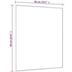 TRUE DEAL Miroir De Porte Doré 50x60 Cm Verre Et Aluminium -Miroir Soldes Boutique 67303392 4