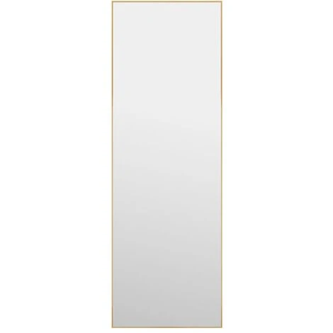 TRUE DEAL Miroir De Porte Doré 40x100 Cm Verre Et Aluminium 4 TRUE DEAL Miroir De Porte Doré 40x100 Cm Verre Et Aluminium – Image 2