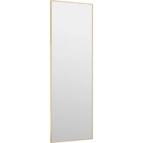 TRUE DEAL Miroir De Porte Doré 40x100 Cm Verre Et Aluminium 5 TRUE DEAL Miroir De Porte Doré 40x100 Cm Verre Et Aluminium – Image 3