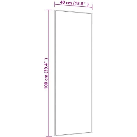 TRUE DEAL Miroir De Porte Doré 40x100 Cm Verre Et Aluminium 6 TRUE DEAL Miroir De Porte Doré 40x100 Cm Verre Et Aluminium – Image 4
