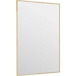 TRUE DEAL Miroir De Porte Doré 40x60 Cm Verre Et Aluminium -Miroir Soldes Boutique 67306268 3
