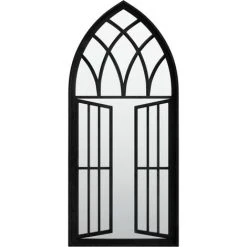 TRUE DEAL Miroir Noir 100x45 Cm Fer Pour Utilisation à L'intérieur -Miroir Soldes Boutique 67308124 2